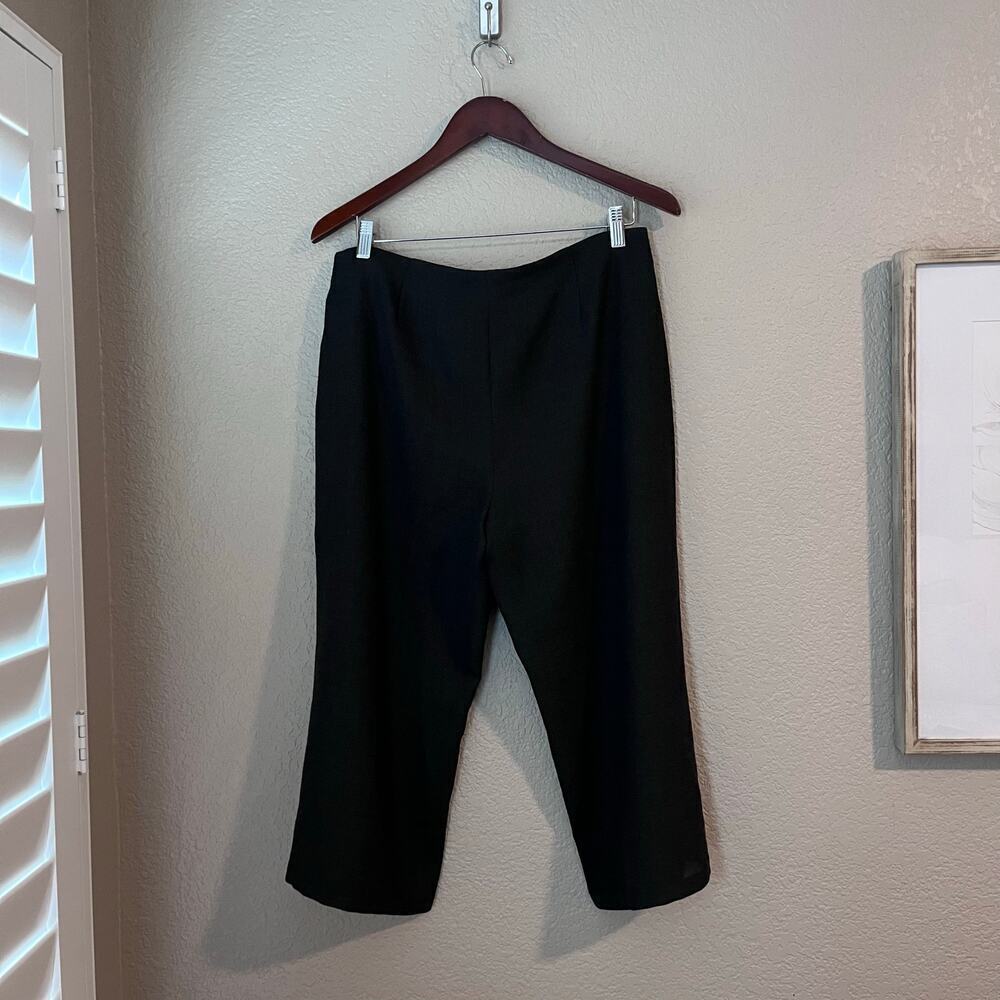 Eileen Fisher Vintage Women’s Wide Leg Culotte  Italian Fabric Pants M Charcoal - Picture 5 of 5